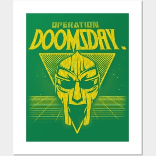 Retrowave Doom Gold Posters and Art